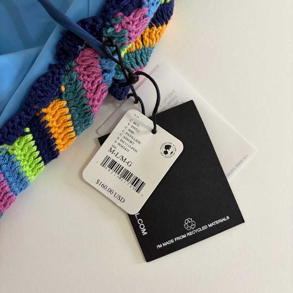 NWT!! FREE PEOPLE It's Now Cool the Crochet Tie One Piece Swimsuit Medium Large - Picture 14 of 16